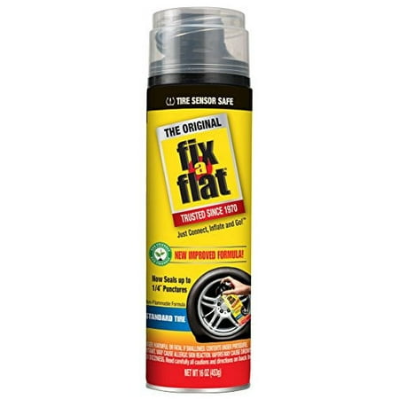 Fix-A-Flat Aerosol Tire Inflator with Eco-Friendly Formula, 16 oz, 2 Pack