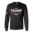 thumbnail image 1 of Fix America Again Trump 2024 American Flag Sleeve Patriotic Mens T-shirt Long Sleeve Political Graphic Tee-Black-medium, 1 of 1