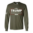 thumbnail image 1 of Fix America Again Trump 2024 American Flag Sleeve Patriotic Mens T-shirt Long Sleeve Political Graphic Tee-Military-large, 1 of 1
