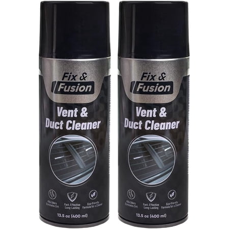 Fix & Fusion A/C Vent and Duct Cleaner (13.5 oz)| Foaming Spray for Car Air Conditioner | Freshens & Cleans Dust Build-Up | Fast, No-Rinse Formula | Automotive HVAC Refresher & Detailer (2 Pack)