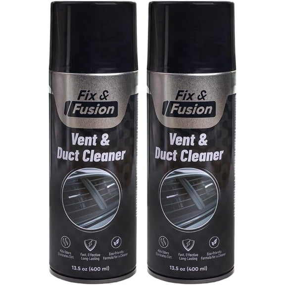 Fix & Fusion A/C Vent and Duct Cleaner (13.5 oz)| Foaming Spray for Car Air Conditioner | Freshens & Cleans Dust Build-Up | Fast, No-Rinse Formula | Automotive HVAC Refresher & Detailer (2 Pack)