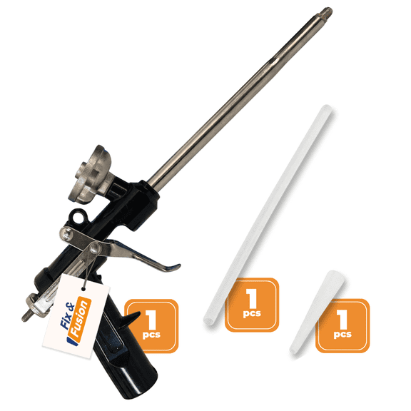 Fix & Fusion Closed Cell Spray Foam Gun | Includes Gun, Short and Long Nozzle (1 Pack)