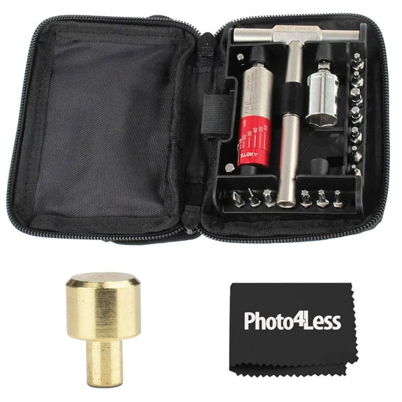 Fix It Sticks Tightening +/- 10% Accurate 15-65 inch-lbs All-In-One Torque Driver Tool Kit w/T-Way Wrench Bits Socket Adapters Bundle With FIX IT STICKS Brass Hammer Head Steel Insert Bit