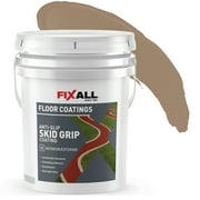 Skid Grip Anti-Slip Floor Coating, Slip-Resistant Pavement, Cement and Concrete Paint, Camel, 5 Gallon