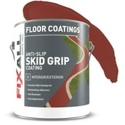 Skid Grip Anti-Slip Floor Coating, Slip-Resistant Pavement, Cement and Concrete Paint, Crimson, 1 Gallon