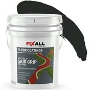 Skid Grip Anti-Slip Floor Coating, Slip-Resistant Pavement, Cement and Concrete Paint, Jet, 5 Gallon