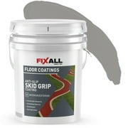 Skid Grip Anti-Slip Floor Coating, Slip-Resistant Pavement, Cement and Concrete Paint, Smoke, 5 Gallon