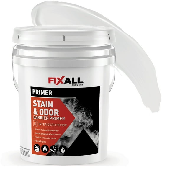 FixALL Stain and Odor Barrier Primer, White, 5 Gallon