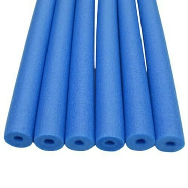 FixFind Lightweight Unisex Pool Noodle, Hollow Foam, Blue, 52", 6 Pack