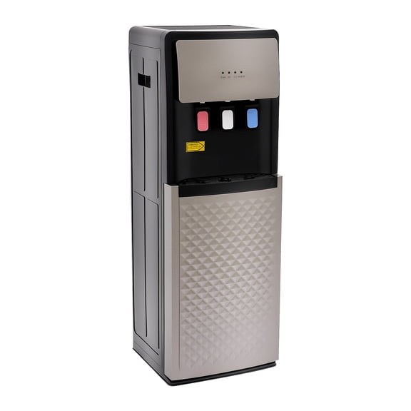 Fixartoo Bottom Loading Water Dispenser 110V,Floor Standing Water Cooler with 3 Temperatures,for Home Office Kitchen  Silver Grey