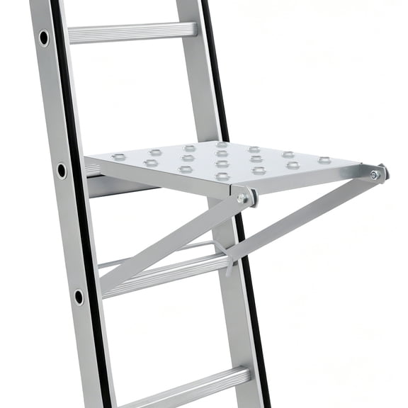 Fixartoo Ladder Work Platform 330 lbs Capacity,Heavy Duty  Foldable Step Ladder Shelf, Non-Slip Work Tray for Painting Maintenance Electrical Work