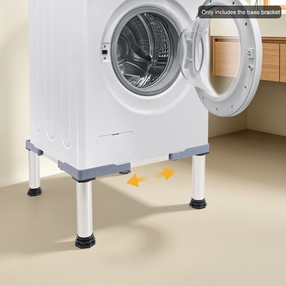 Fixartoo Washing Machine Base Stand 661 lbs,tainless Steel & PP Adjustable Stand with 4 Legs,Anti-Slip Pads,For Washer Dryer Refrigerator