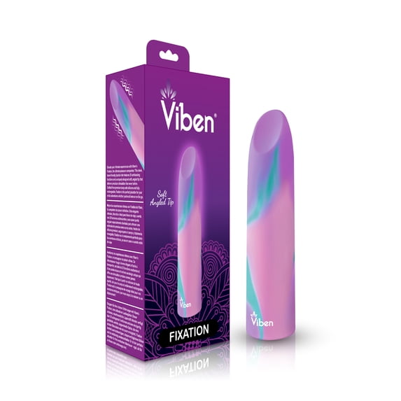 Viben Fixation Rechargeable Waterproof Silicone Lipstick Bullet Vibrator, Unicorn