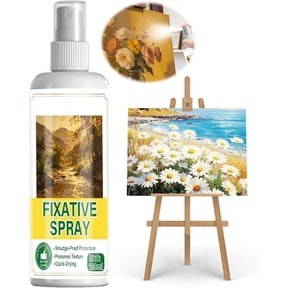 Fixative Spray for Art,120ml Quick Drying Smuge-Proof Coating, Fixative,Protect the Artwork and Extend its lifespan, for Painting CraftsWallpaper Acrylics Gouache Charcoal Oils