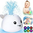 Fixdono Baby Bath Toys, Whale Bath Toy Sprinkler, Light Up Water Whale
