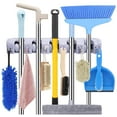 thumbnail image 1 of Sentryse Broom Holder Mop Hanger, Mop Holder Hanger 5 Position Home Kitchen Storage Broom Organizer Wall Mounted, 1 of 10