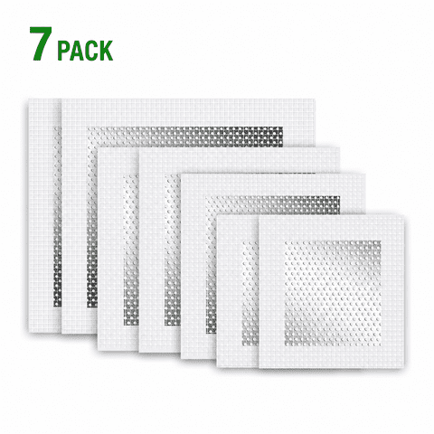 Sentryse Drywall Repair Patches, 7-Piece Self-Adhesive Aluminum Mesh Wall Patch Kit for Holes, 2-Inch, 4-Inch and 6-Inch