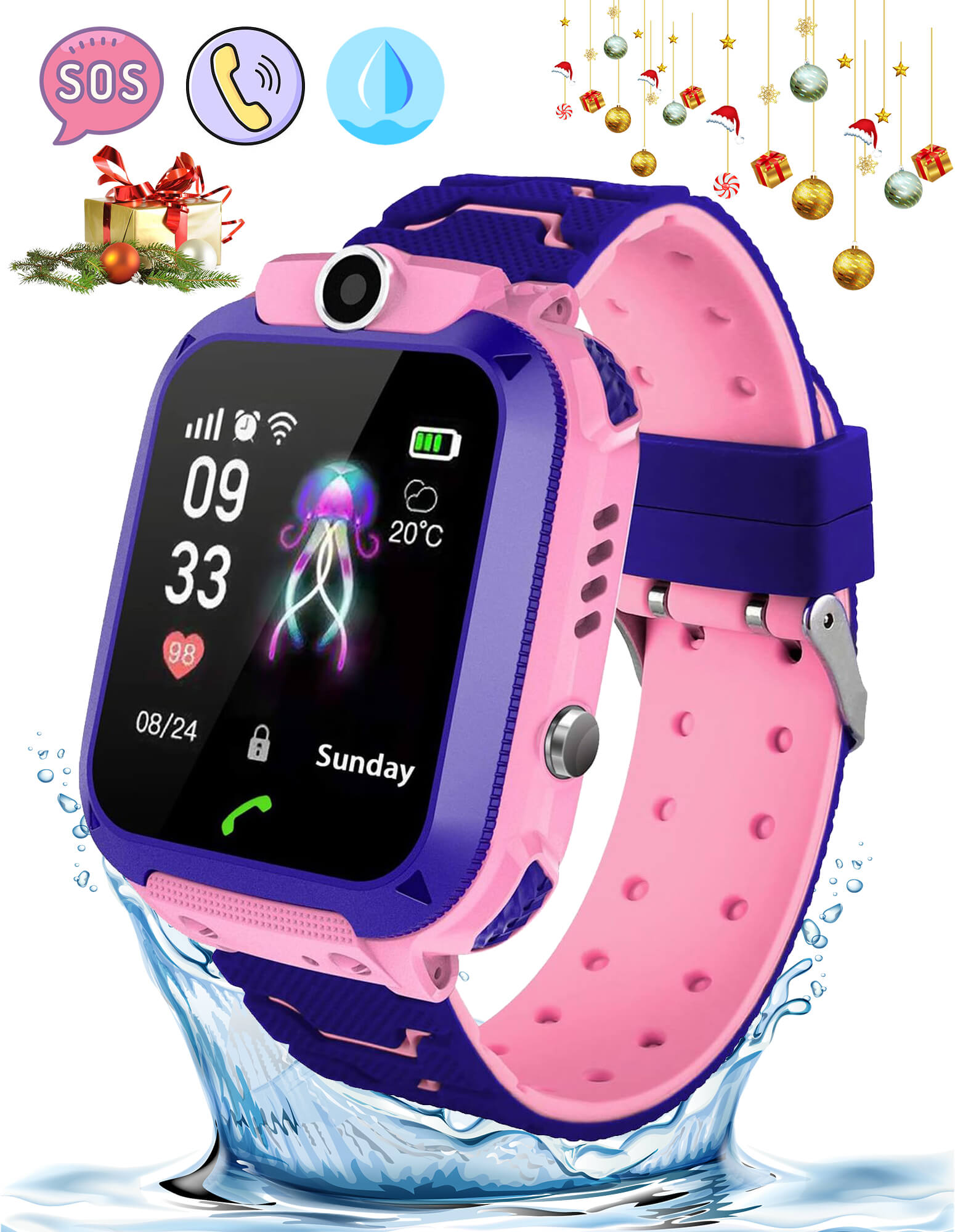 Waterproof Kids Smart Watch With GPS SOS Call Camera Music Player Waterproof Kids Smart Watch With GPS SOS Call Camera Music Player