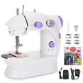 thumbnail image 1 of Fixdono Mini Sewing Machine for Beginners, 111-Piece Portable Sewing Machine, Dual Speed Sewing Kit for Household, Travel, 1 of 9