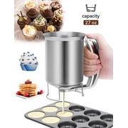 Sentryse Pancake Batter Dispenser, Stainless Steel Handheld Batter Dispenser for Baking, Cupcakes, Muffins, Crepes, Waffles, 800ML/27oz