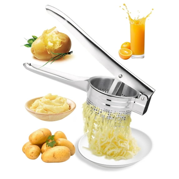Sentryse Potato Ricer, Stainless Steel Potato Masher, Fruit and Vegetables Press Kitchen Tool, 15oz