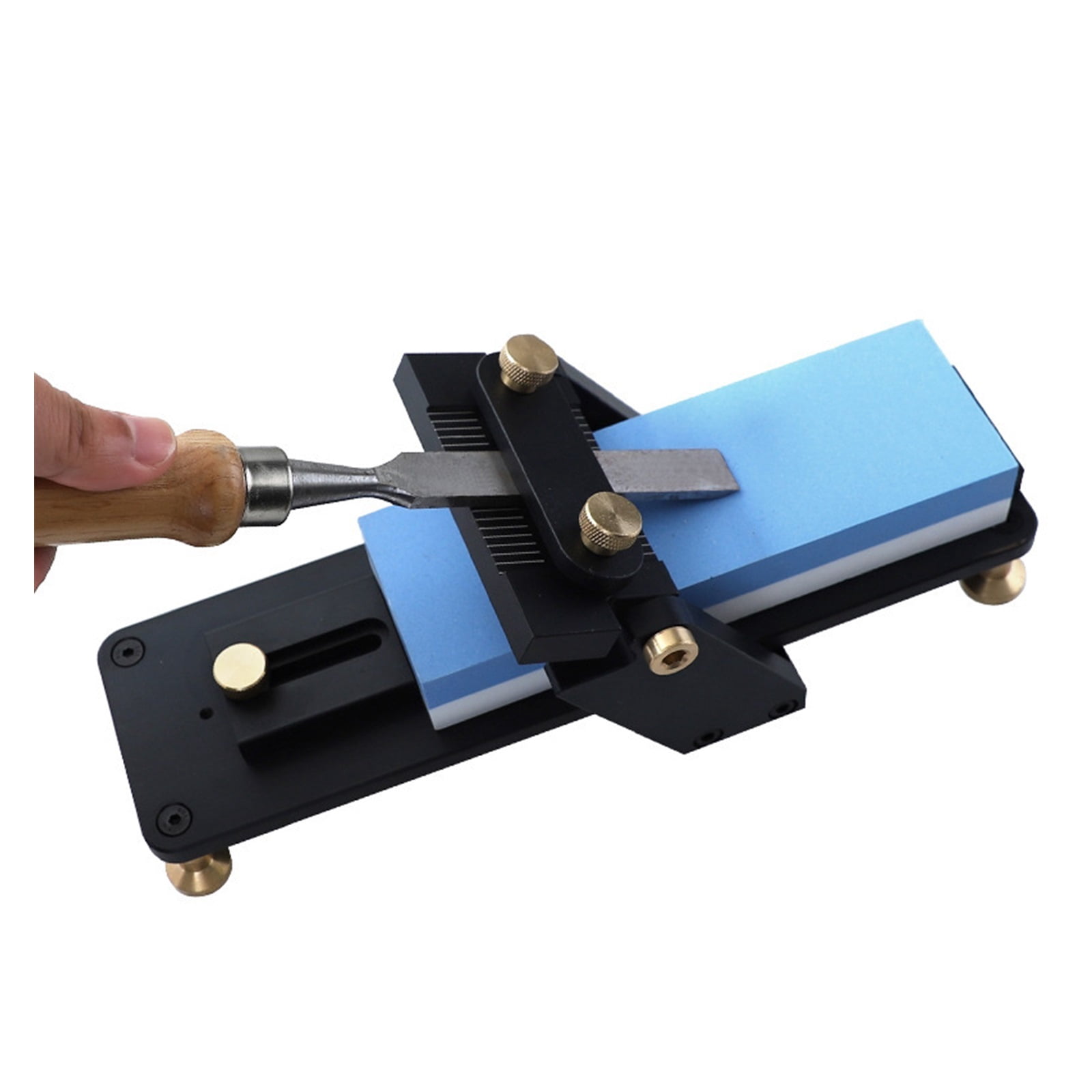 Fixed Angle Aluminum Wood Chisel Sharpening Frame Quick Knife Sharpener Stone Tool Non-slip Sharpener Woodworking Tools ,Multifunctional Tool