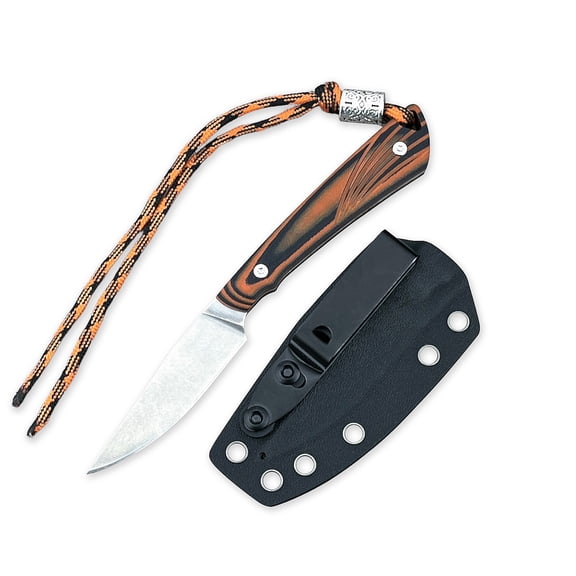 Camping Fixed-Blade Knife, 2.99'' 8Cr13MoV Steel, Non-Slip G10 Handle & Sheath for Hiking, Picnics, EDC