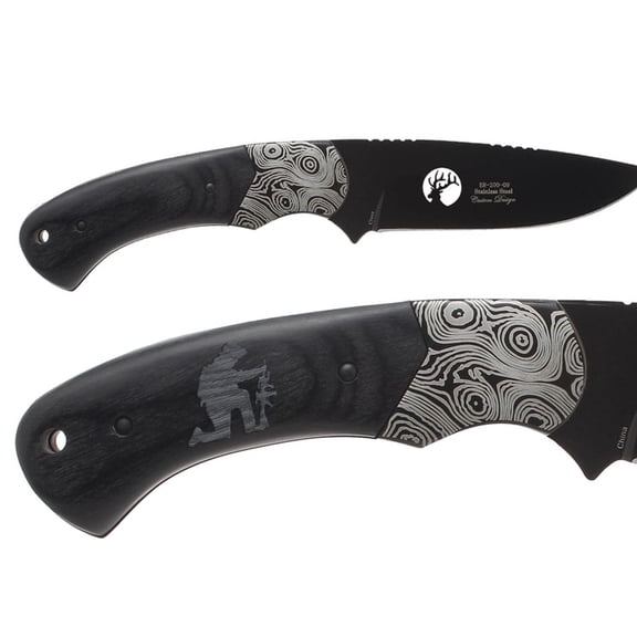 Fixed Blade Elk Ridge Hunting Knife 8.3" Engraved by NDZ Performance - Soldier's Prayer