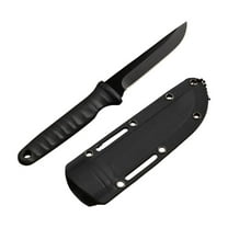 Fixed Blade Hunting Knife with Sheath, 8-inch Survival Knives for Men Tactical Bowie Knife with Non-Slip Handle for Bushcraft, Outdoor Camping (Black)