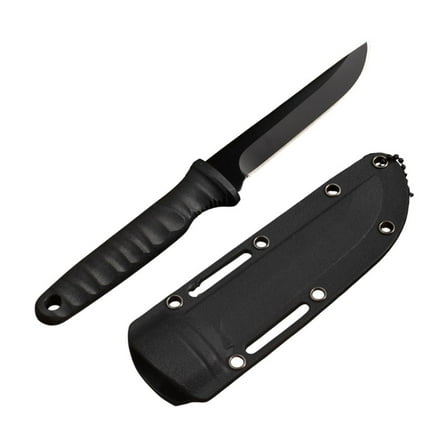 Fixed Blade Hunting Knife with Sheath, 8-inch Survival Knives for Men Tactical Bowie Knife with Non-Slip Handle for Bushcraft, Outdoor Camping (Black)