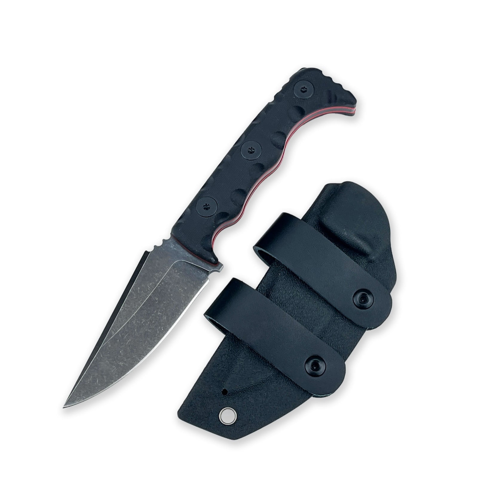 Fixed Blade Knife with Nylon Handle Sheath, Utility Tool for Camping Hiking