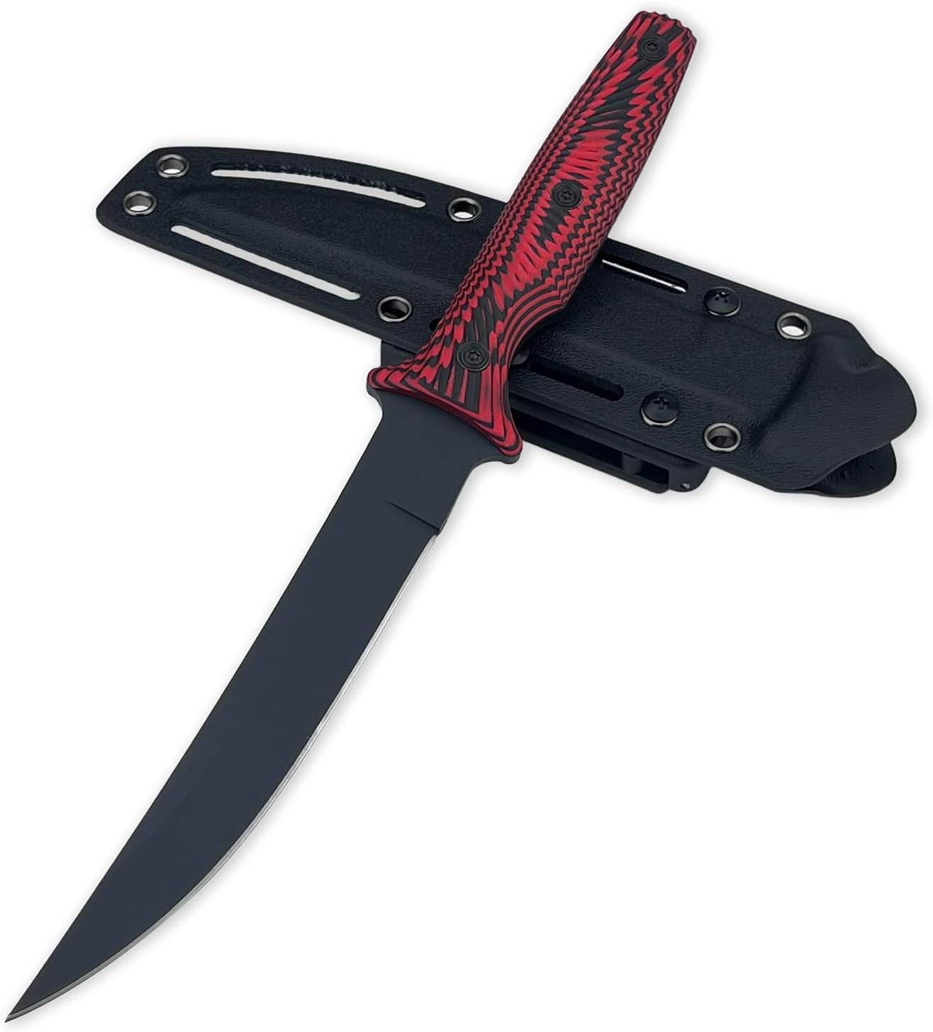 Fixed Blade Outdoor Knife - D2 Steel Blade, G10 Handle with Kydex Sheath, Ideal for Camping, Hiking, Fishing & BBQ