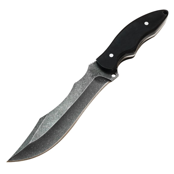 Fixed Blade Outdoor Utility Knife, Wooden Handle with Matching Woven Pattern Sheath, Multi-Purpose Cutting Tool for Camping Hiking Outdoor Tasks