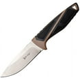 thumbnail image 1 of Elk Ridge - Outdoors Fixed Blade Knife - 4-in Satin Finish Stainless Steel Blade, Black and Brown Nylon Fiber Handle with Rubber - Nylon Sheath, Fire Starter - Hunting, Camping, Survival - ER-200-23BR, 1 of 1