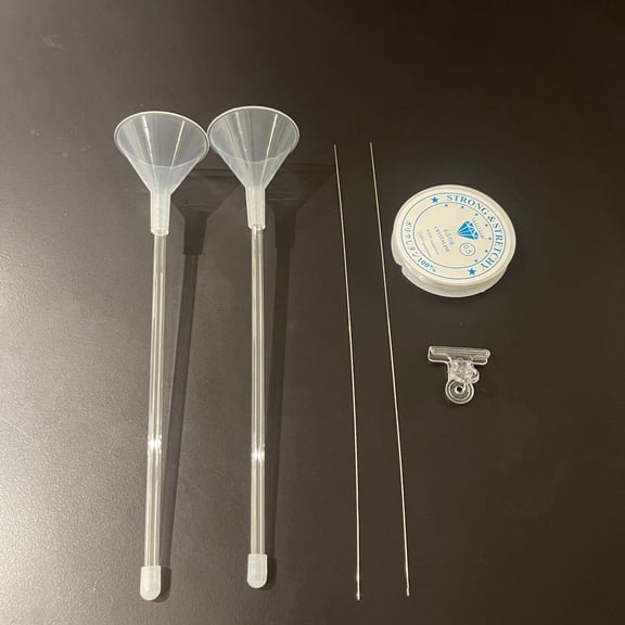 Fixed Clip Clearance! Huayishang Beading Funnel Beading Tools Kit for Clay Bead Beading Tools for Jewelry Making with Beading Needles Bracelets Necklaces Making, 1 Set of Bead Stringer (6Pcs)