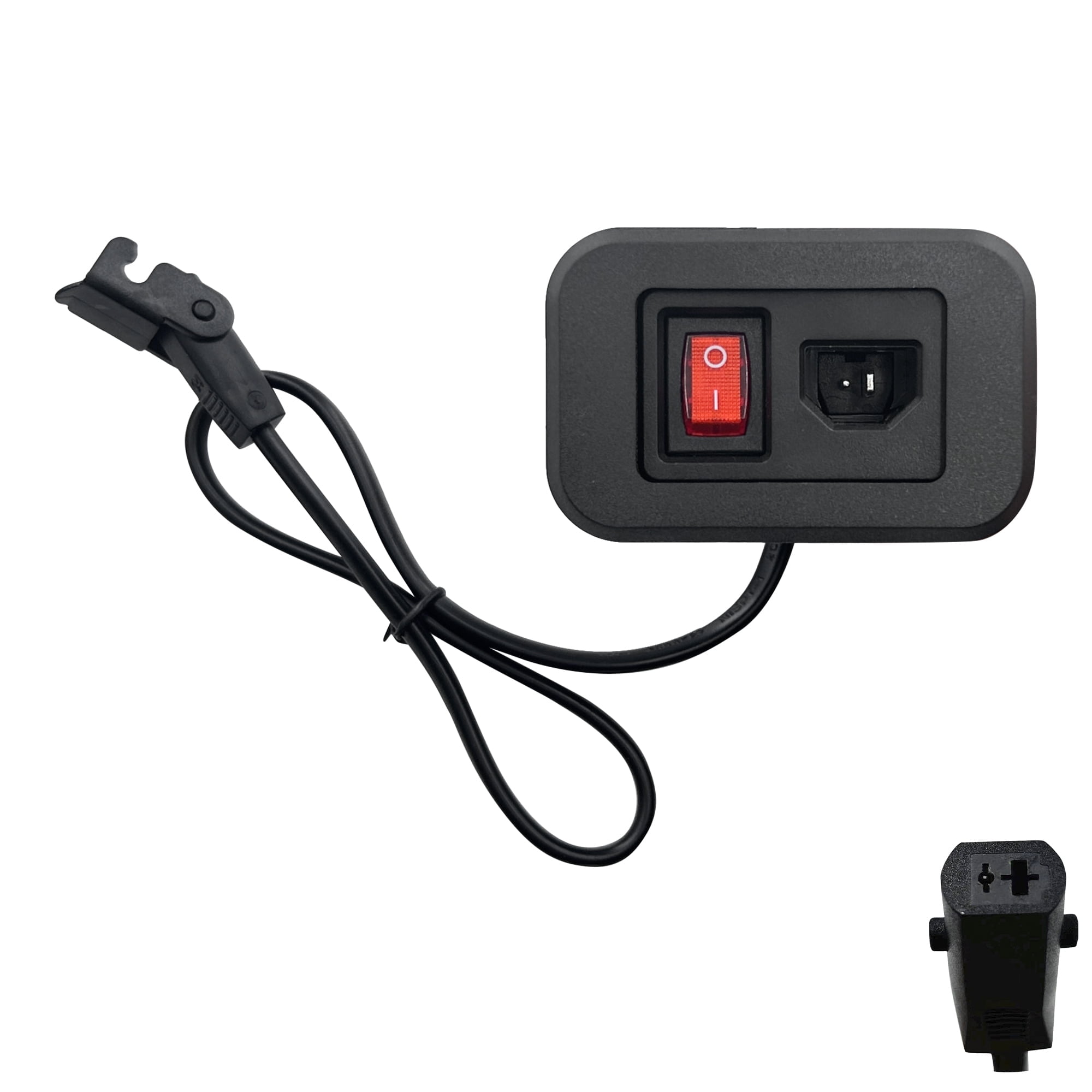 Fixed DC Power Socket Replacement with Switch for Power Recliner Lift Chairs