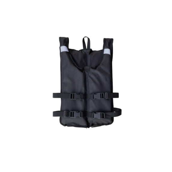 Fixed Four Buckle Reflective Buoyancy Vest, Portable Foldable Life Jacket with High Visibility Strips, Secure Water Safety Vest for Boating Use, Black