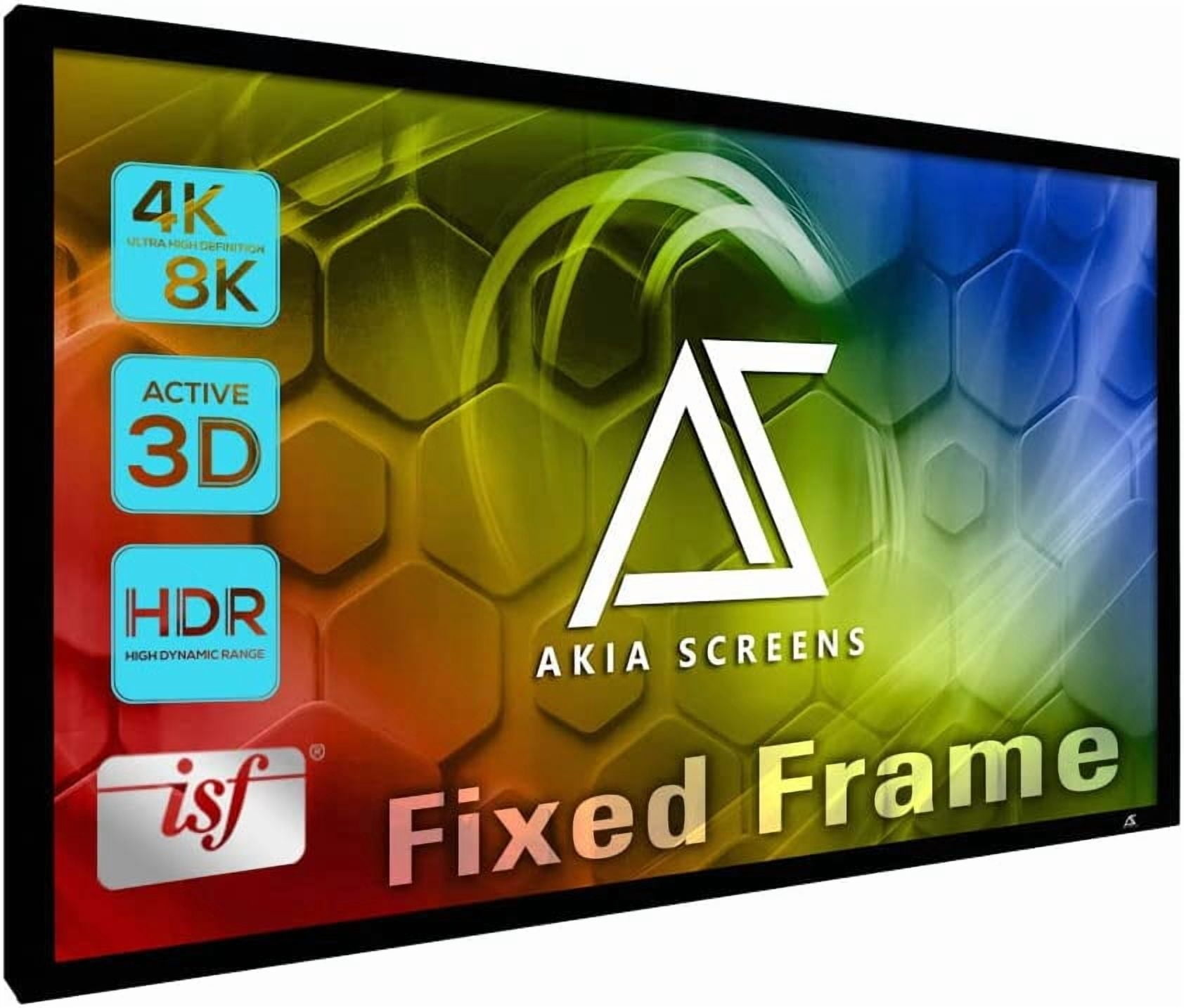 Fixed Frame Projector Screen 100 inch 16:9 8K 4K Ultra HD 3D Ready Wall ...