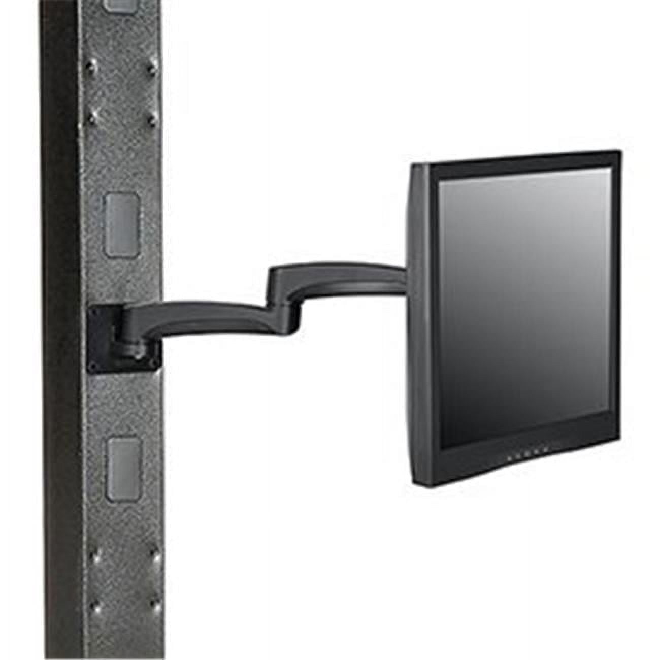 Black Aluminum and Steel Full-Motion Wall Mount Monitor Arm