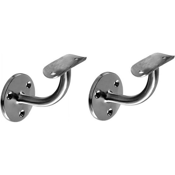 Fixed Height Wall Mount Ballet Barre for Wooden Dowels (Chrome) - Athletic Single Bar with 2 Brackets (Pair)