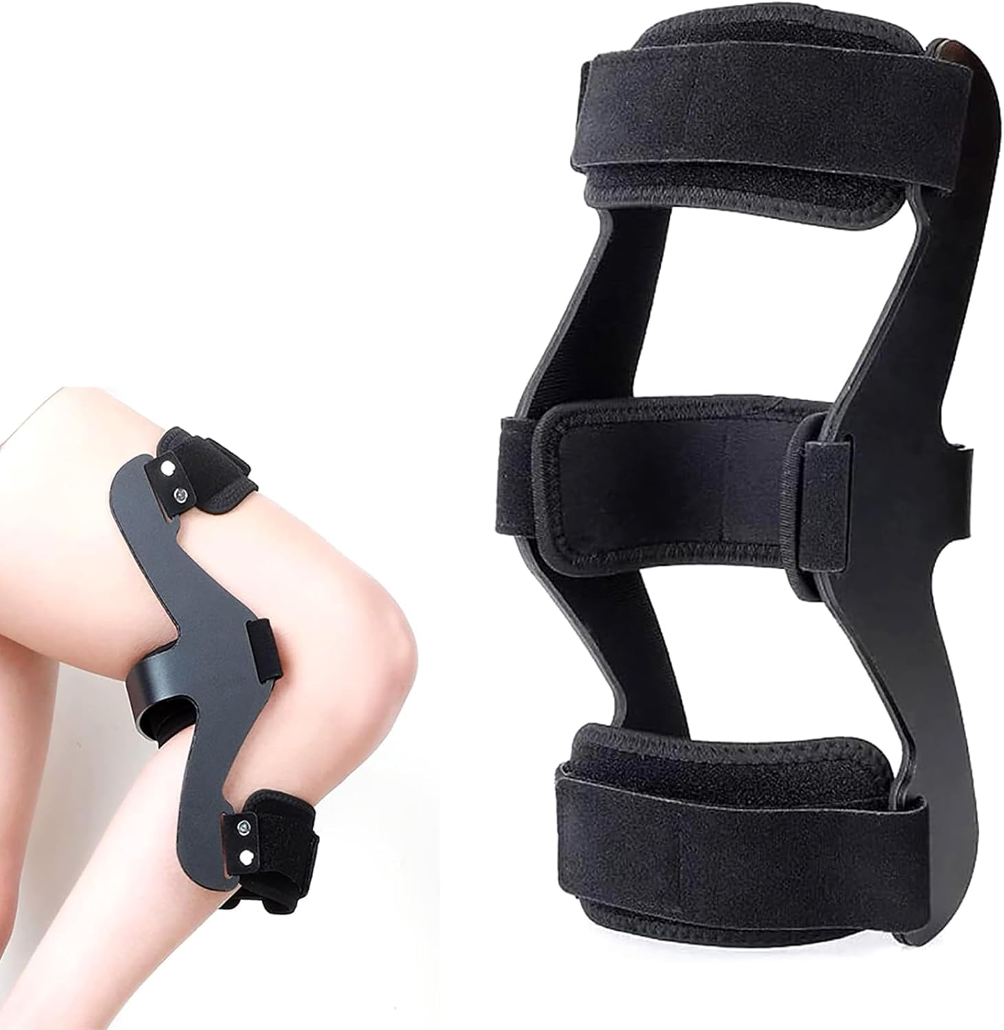 Fixed Knee Immobilizer Brace, Knee Hyperextension Orthosis, Worn in 10 Seconds, Anti-rotation Design, Lightweight and Comfortable, for Knee hyperextension, Hemiplegic Knee Abduction Fixing Brace