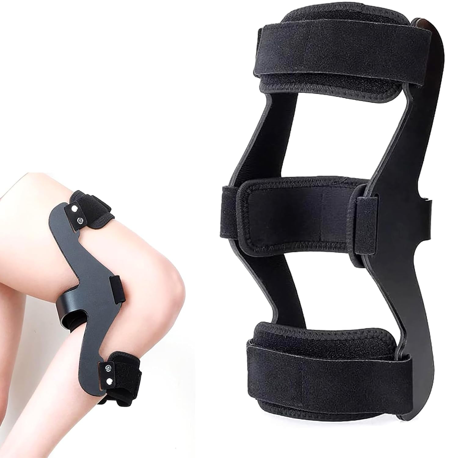 Fixed Knee Immobilizer Brace, Knee Hyperextension Orthosis, Worn in 10 ...