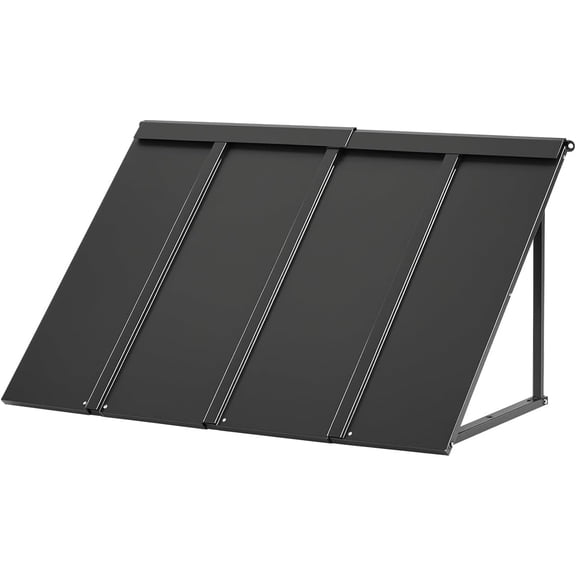 Fixed Metal Awning 44 x 24 in, Window Awning Door Canopy, Stable Triangle Steel Frame Awnings for Doors Exterior Rain, and Snow Sunlight Protection for Door Entrance, Windows, Porches, Balconies