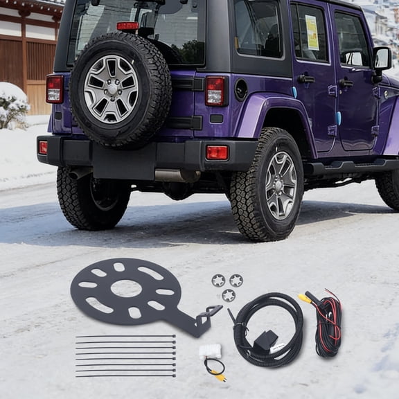 Fixed Mount Rear View Backup Camera for Jeep Wrangler 2007-2018 - 170 Wide Angle, Night Vision & IP68 Waterproof