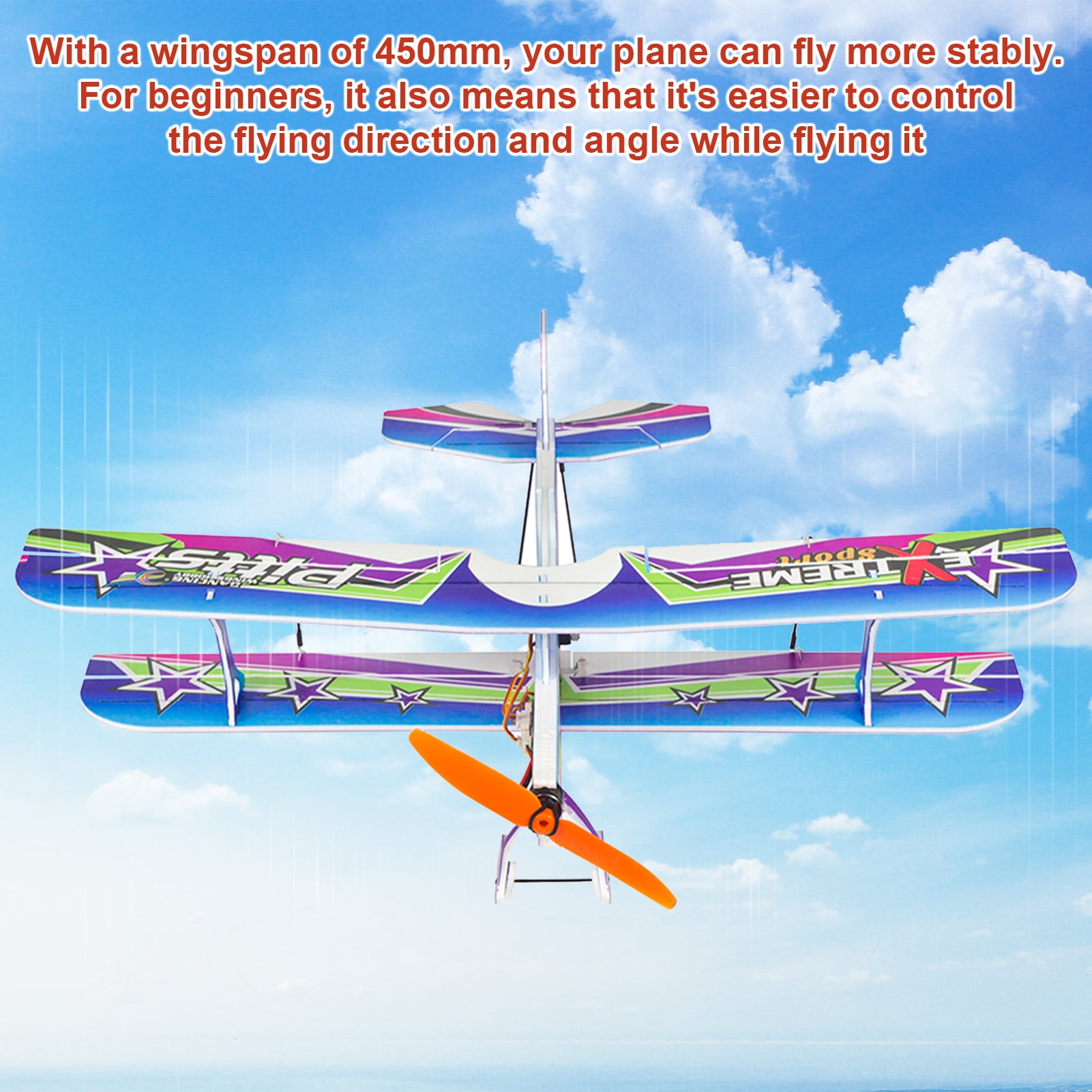 Fixed Plane,With Motor Propeller Dwh E3005-152e Model With Motor Aircraft Plane 450mm Airplane Aircraft Plane Diy Model Motor Propeller Servo Airplane Huiop Plane Eryue
