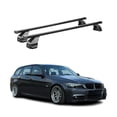 thumbnail image 1 of Fix Point Roof Racks Cross Bars for BMW 3 Series E90 E91 E92 2005-13 Steel Black, 1 of 9