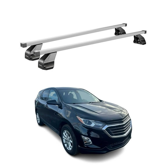 Fixed Point Rack For Chevrolet Equinox 2018-2023 Silver Cargo Carrier Cross Bar