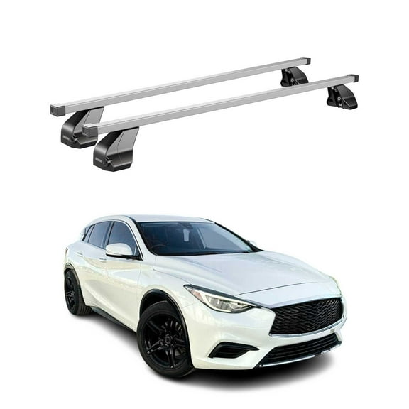 Fixed Point Rack For Infiniti QX30 2017-2019 Silver Carrier Cross Bar Luggage