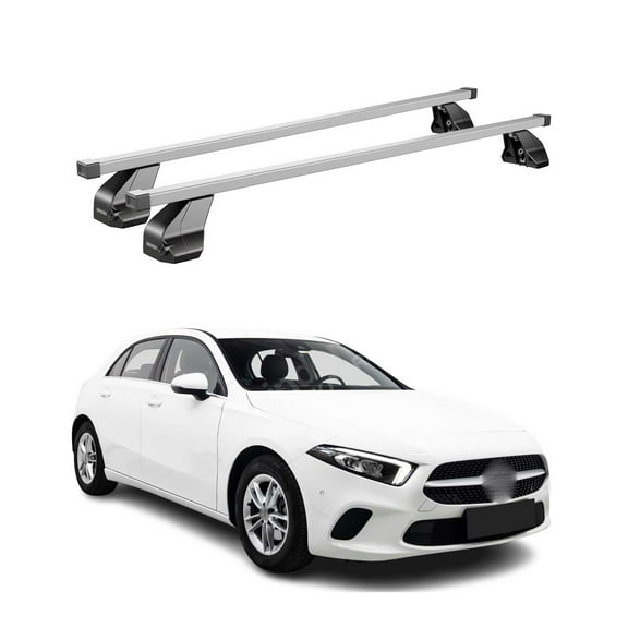 Fixed Point Rack For Mercedes A-Class W177 2018-2023 Silver Carrier Cross Bar