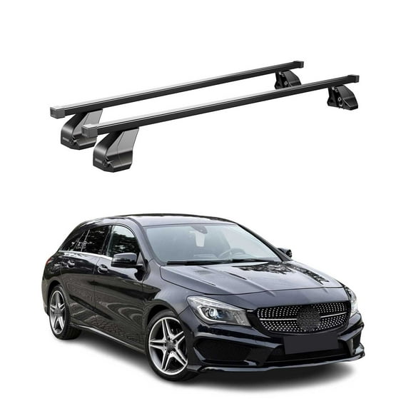 Fixed Point Rack For Mercedes CLA Shooting Brake 2015-2019 Black Cargo Carrier